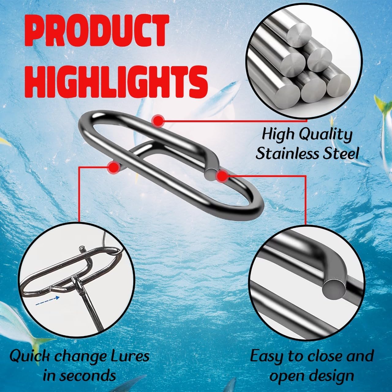 Комплект рыболовных застежек 9 – обзор и цена Fishing Lure Accessories